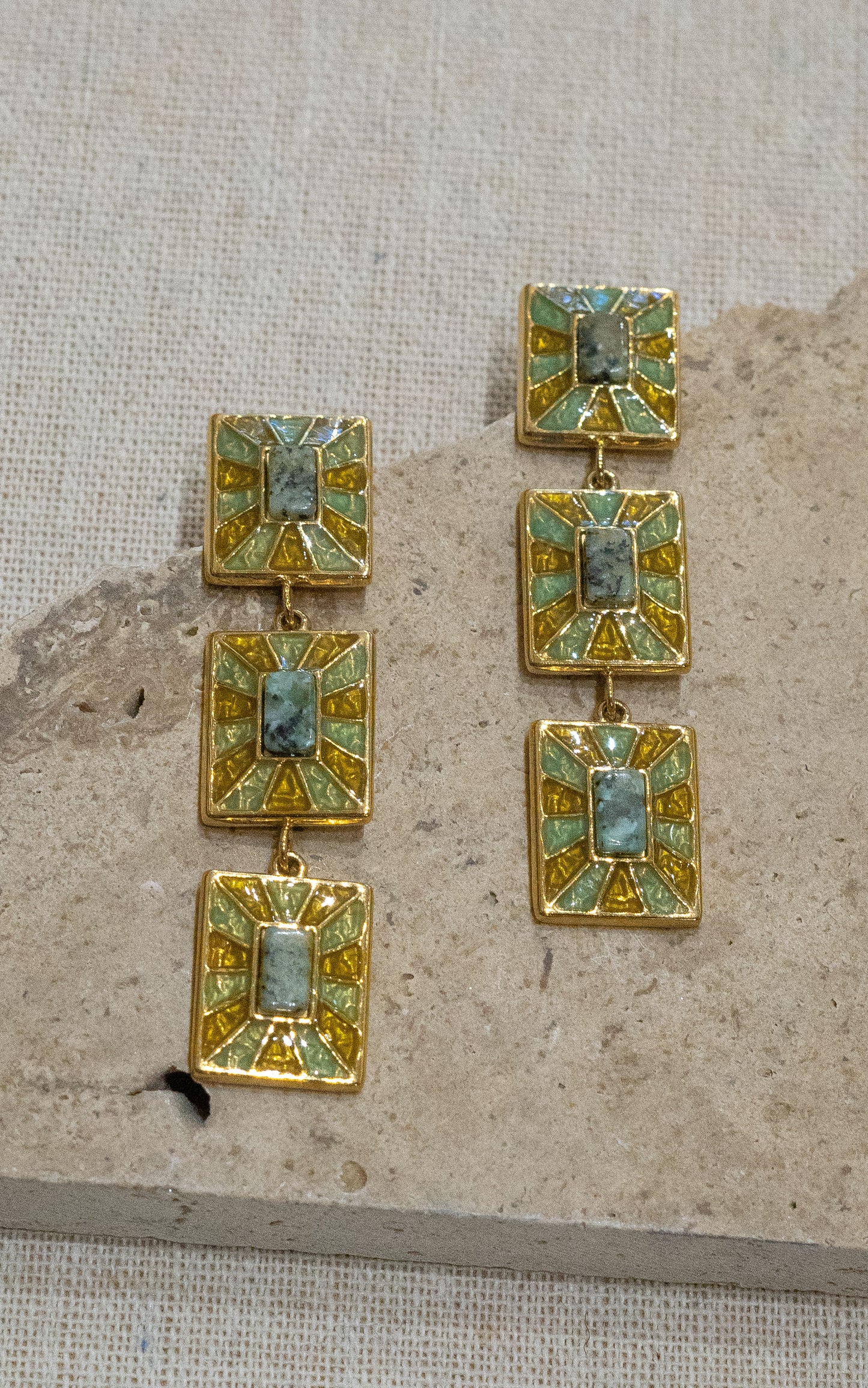 Boucles Tissaïa - Turquoise africaine