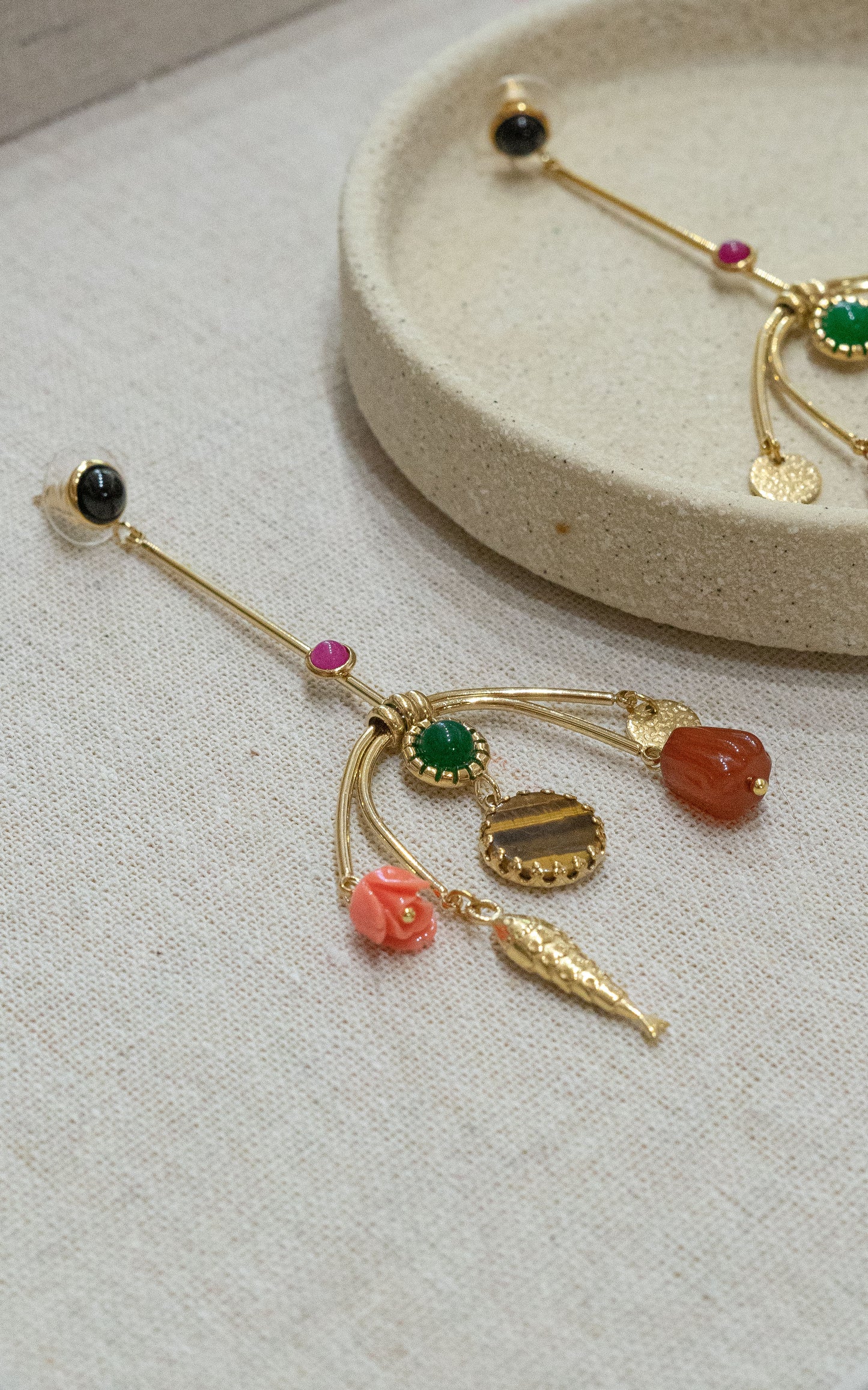 Boucles Aminata - Multi-pierres