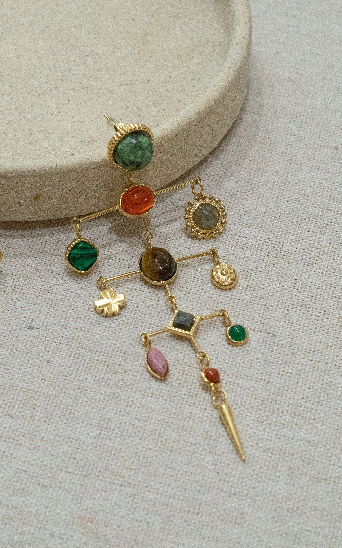 Boucles Priya - Multi-pierres