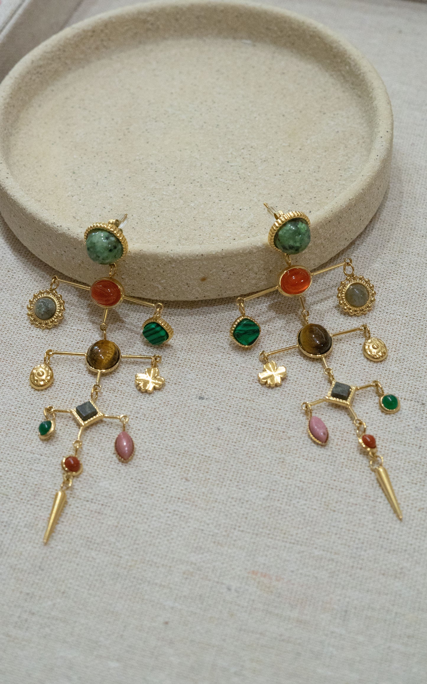 Boucles Priya - Multi-pierres