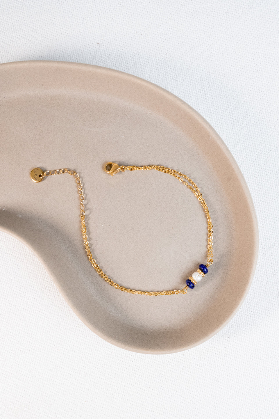 Bracelet Luana - Lapis-Lazuli & Perle d’eau douce