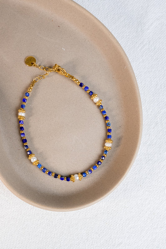 Bracelet Thiziri - Lapis-Lazuli & Perles d’eau douce