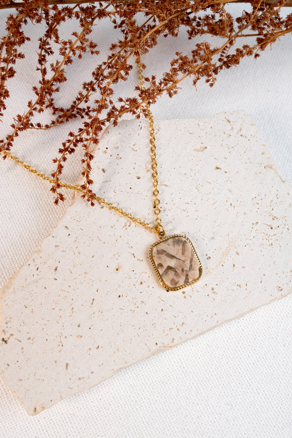 Collier Ines - Rhodochrosite