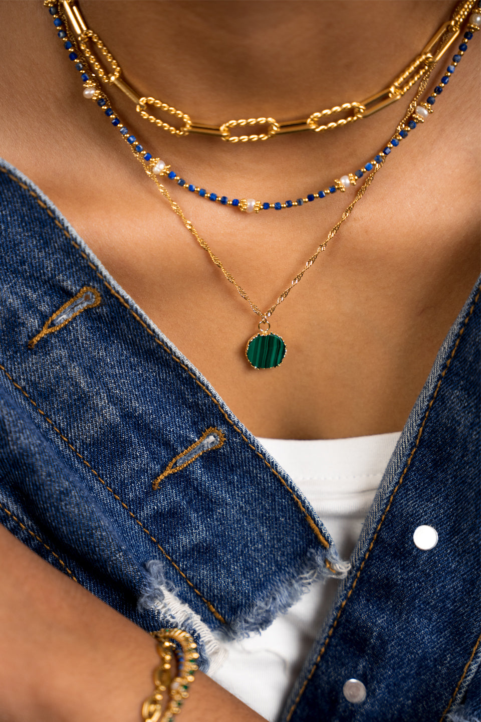 Collier Marjolaine - Malachite