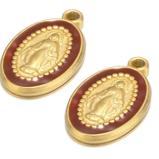 Charms Vierge Marie - Email Bordeaux