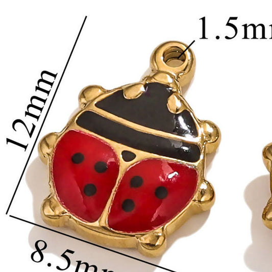 Charms Coccinelle émail rouge