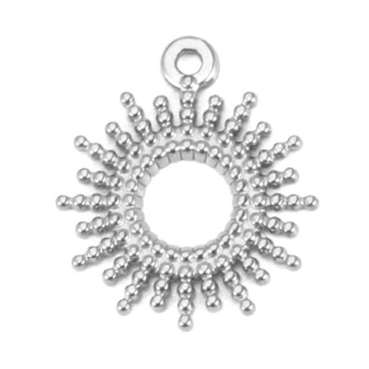Charms soleil trou - Argent