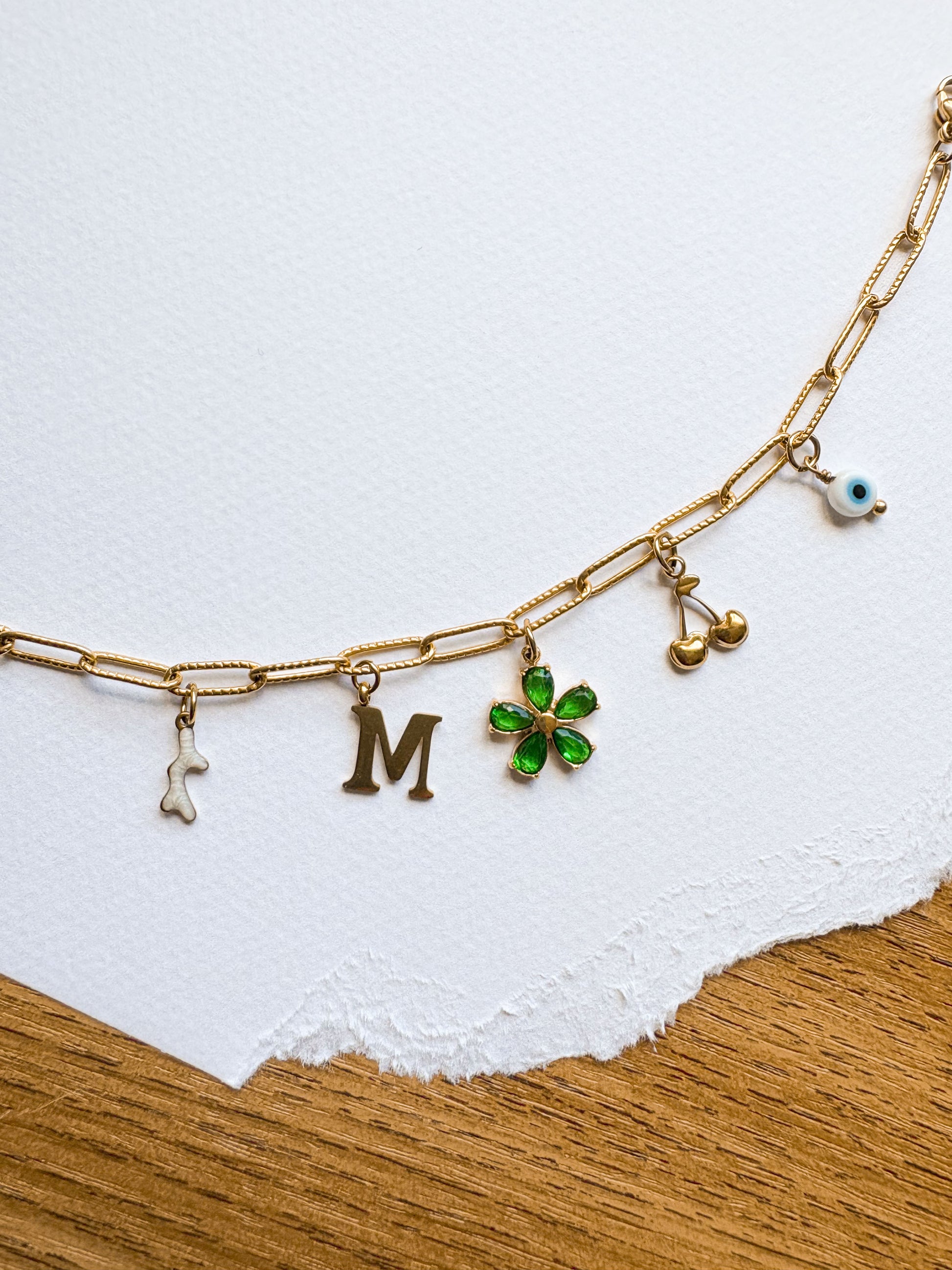 Collier coeur à pendentif lettre en acier inoxydable | Bijoux Steel Collier coeur à pendentif lettre en acier inoxydable | Bijoux Steel