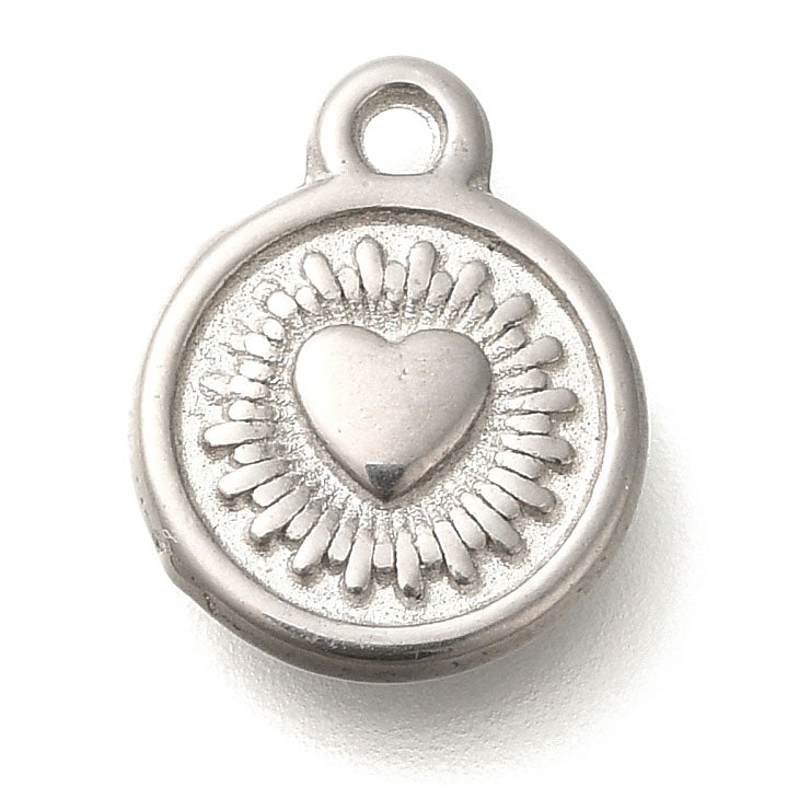 Charms Médaille Coeur - Argent