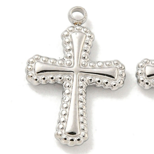 Charms Croix décorée - Argent