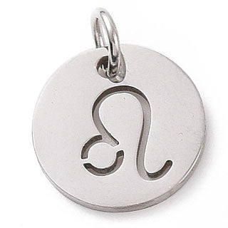 Charms médaille Lion Astro - Argent