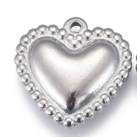 Charms Coeur billes - Argent