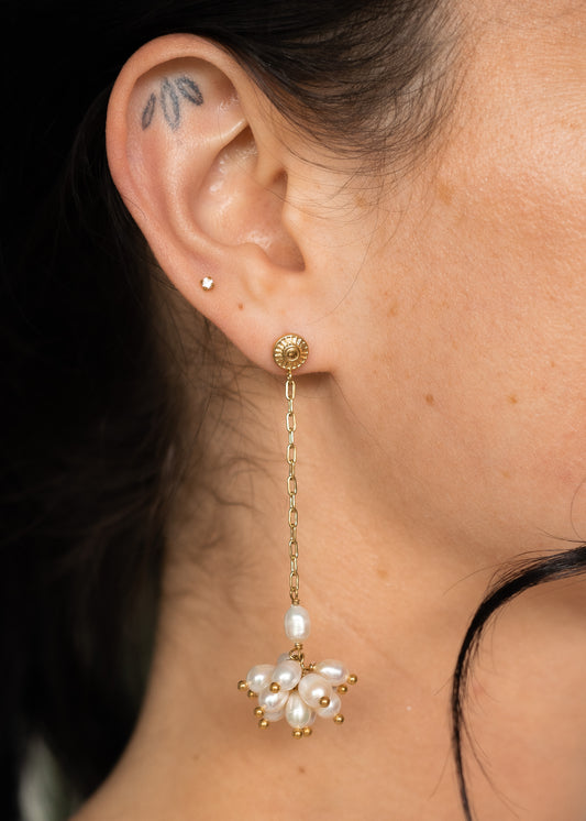 Boucles Camélia - Perles d'eau douce
