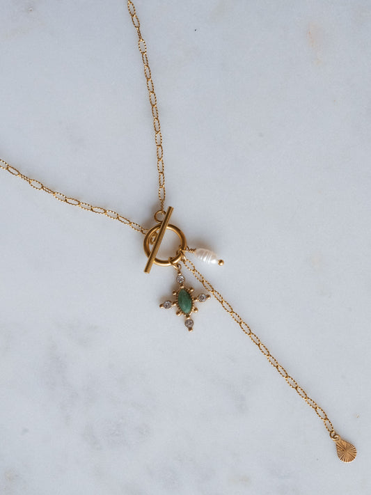 Collier Mahaut - Agate verte