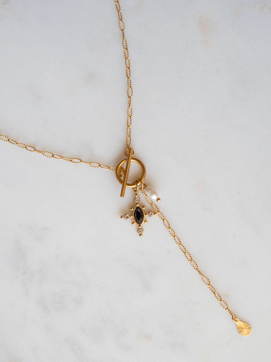 Collier Mahaut - Obsidienne