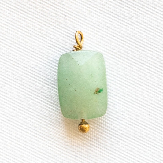 Charms Rectangle facetté - Aventurine - Petite