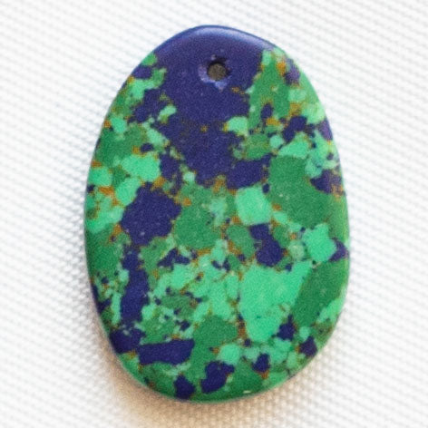 Charms Ovale plat - Bleu & vert