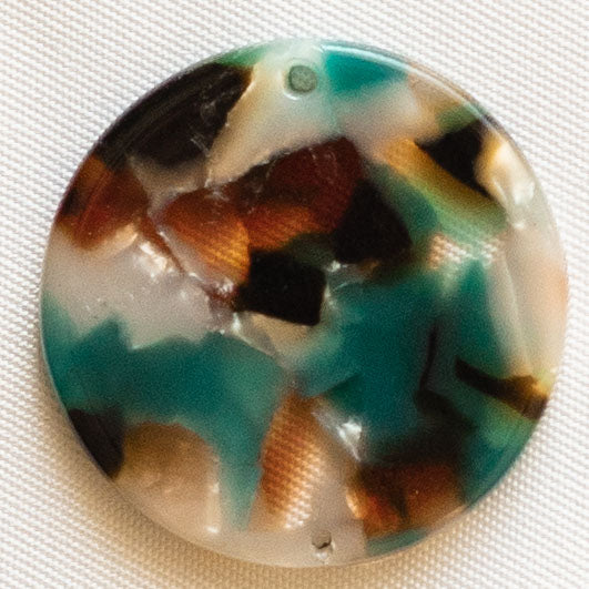 Charms Cercle nacre camel et bleu