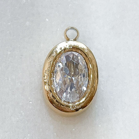 Charms Strass oval