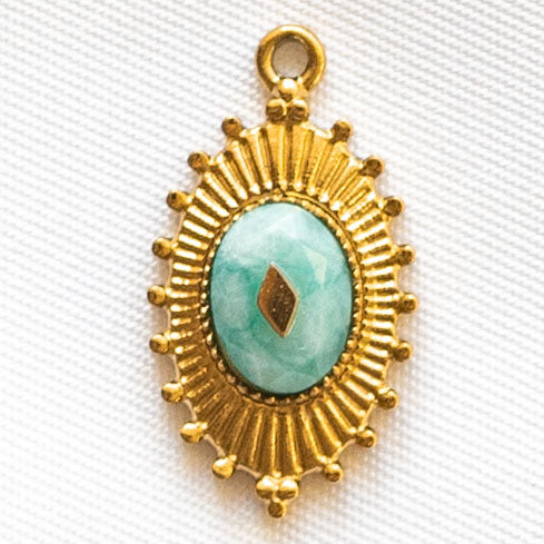 Charms Ovale Amazonite - Grande