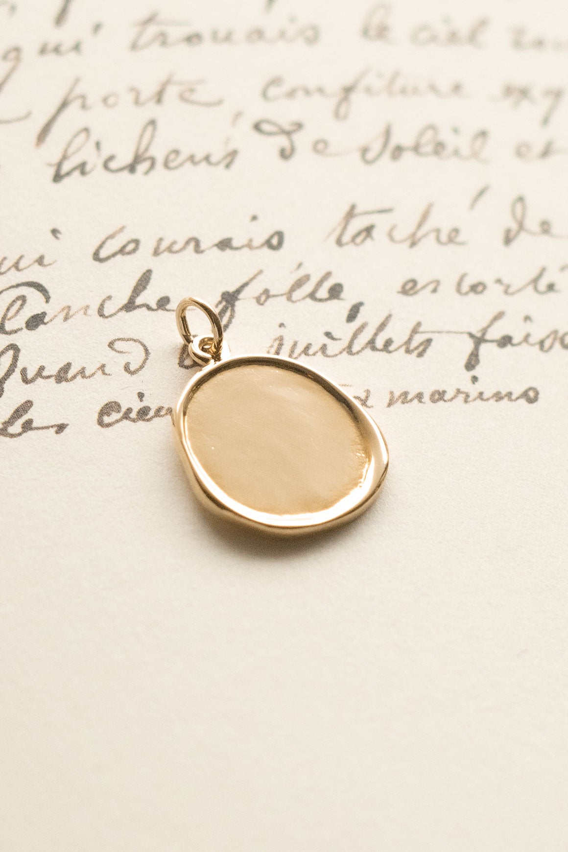 Médaille à graver Charlotte - Plaqué or