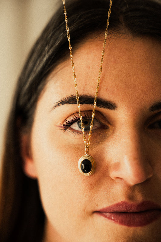 Collier Ciaran - Obsidienne