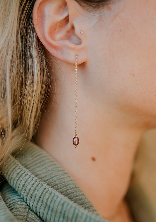 Boucles Alba - Perles d’eau douce roses