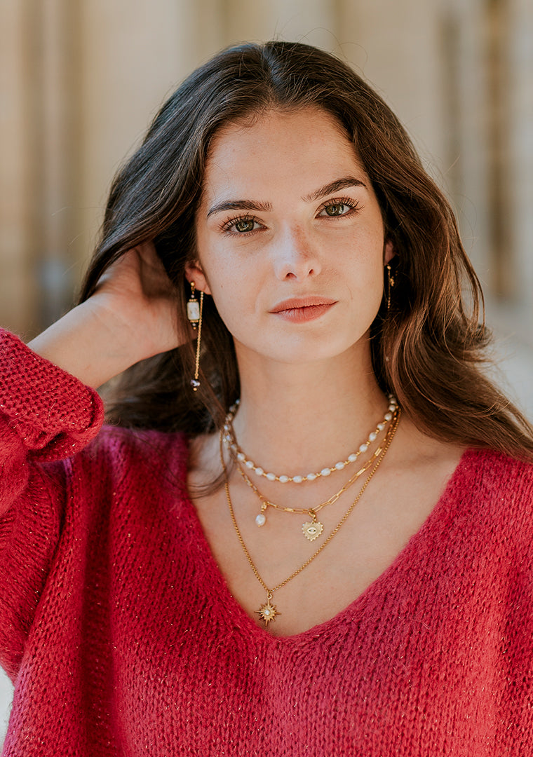 Boucles Alba - Perles d’eau douce grises