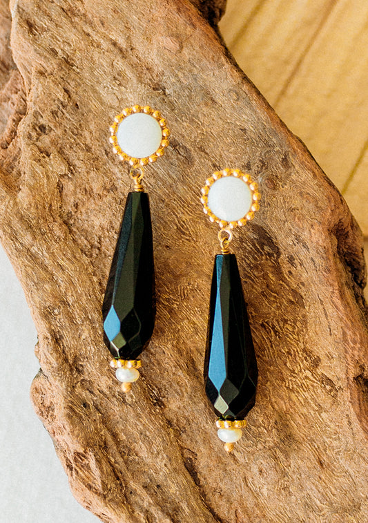 Boucles Suzon - Multi-pierres noires