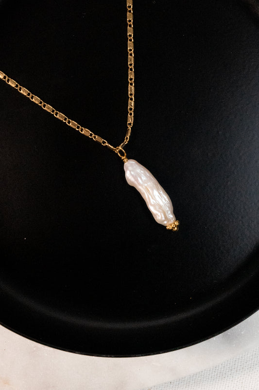 Collier Laïa - Perle d’eau douce blanche