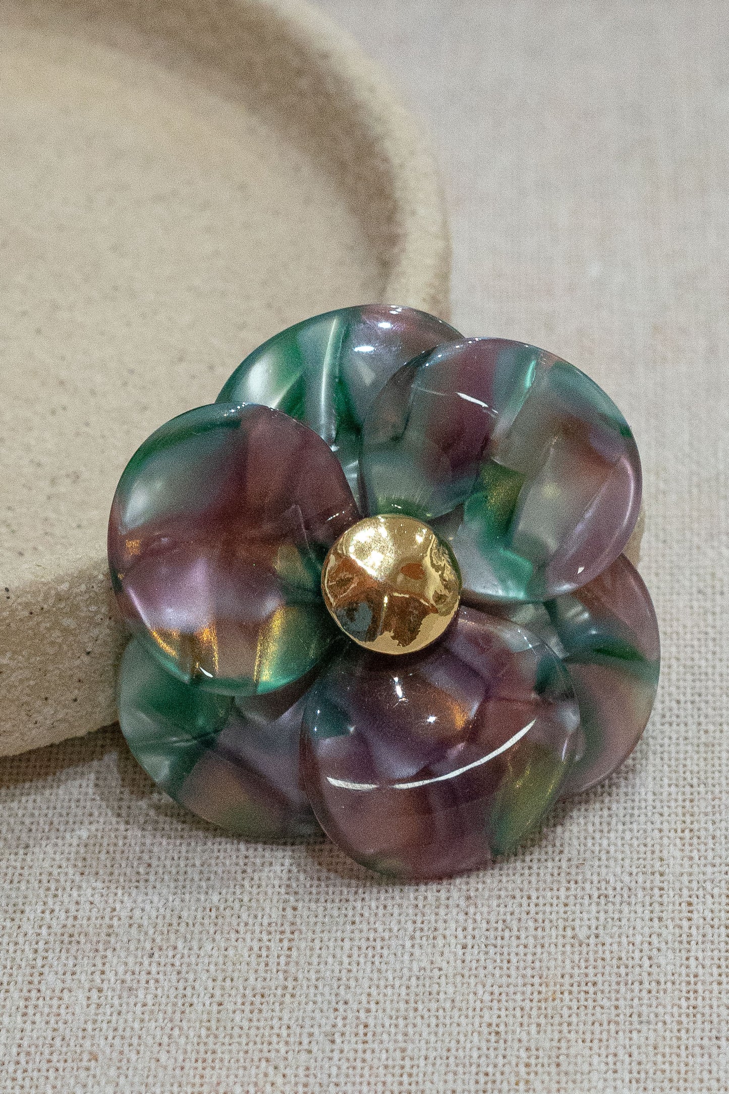 Broche Camélia - Multicolore