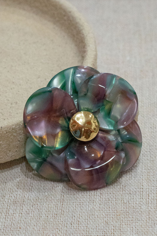 Broche Camélia - Multicolore